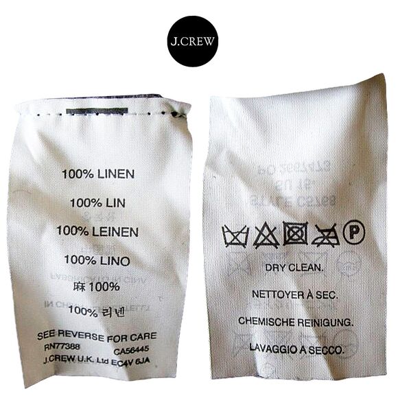 J Crew NEW 60's LINEN Colorblock Oversized Open Knit Top M - Picture 11 of 12